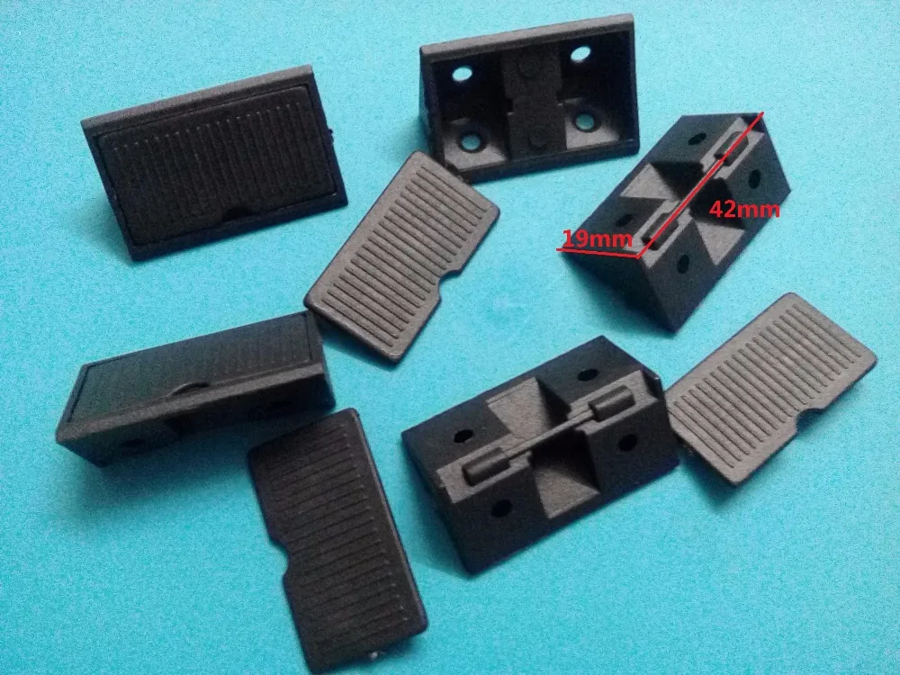 100PCS/LOT 90 Degree Corner Black Nylon Plastic Cabinet ...