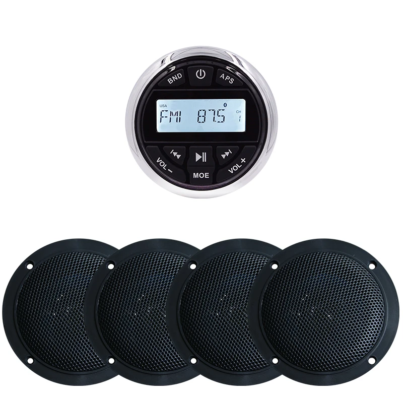 Marine Bluetooth Stereo Radio Receiver Waterproof Audio FM AM MP3