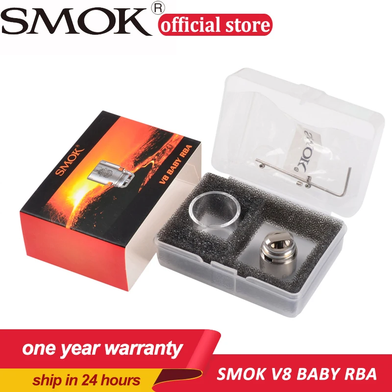 

100% Original Smok TFV8 Baby RBA coil and V8 RBA exclusive glass tube & sealing rings Fit for TFV8 Baby Tank