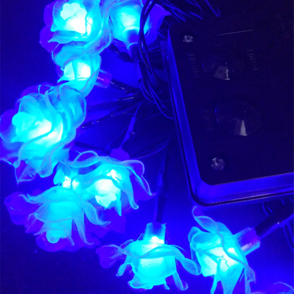 YIYANG светодиодный светильник на солнечной батарее s 12 м, романтичный уличный светильник для праздника, свадьбы, украшения сада, водонепроницаемый светильник, Calido Blanco Rosas