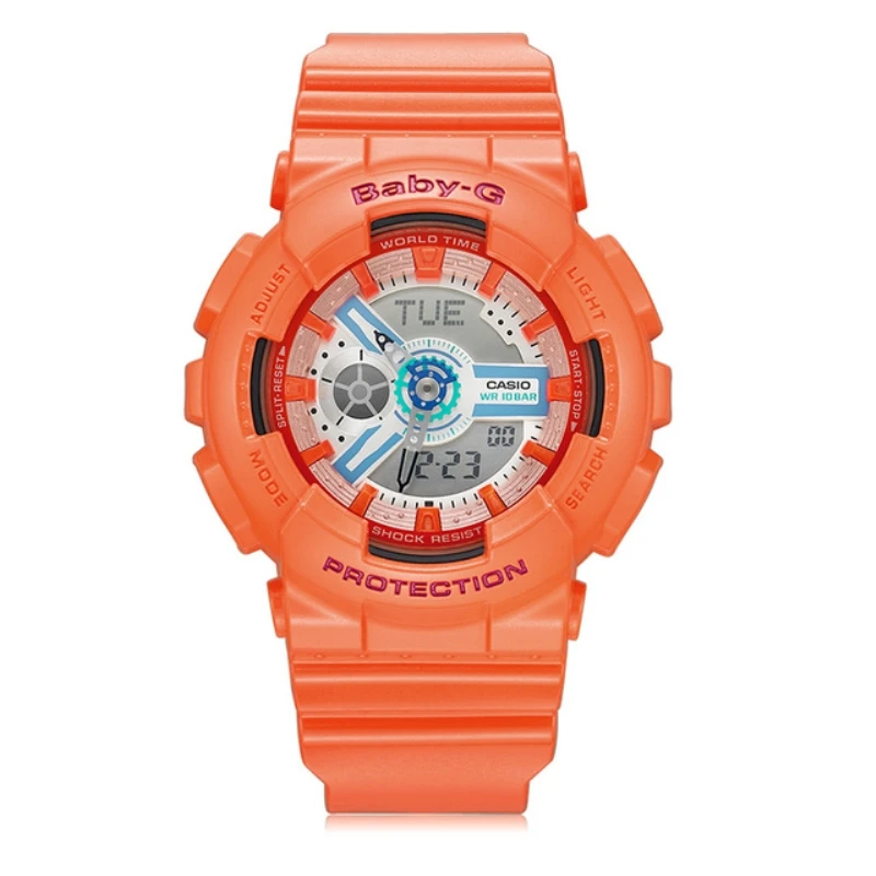 Спортивные часы Casio baby g series спортивные водонепроницаемые для женщин оранжевые