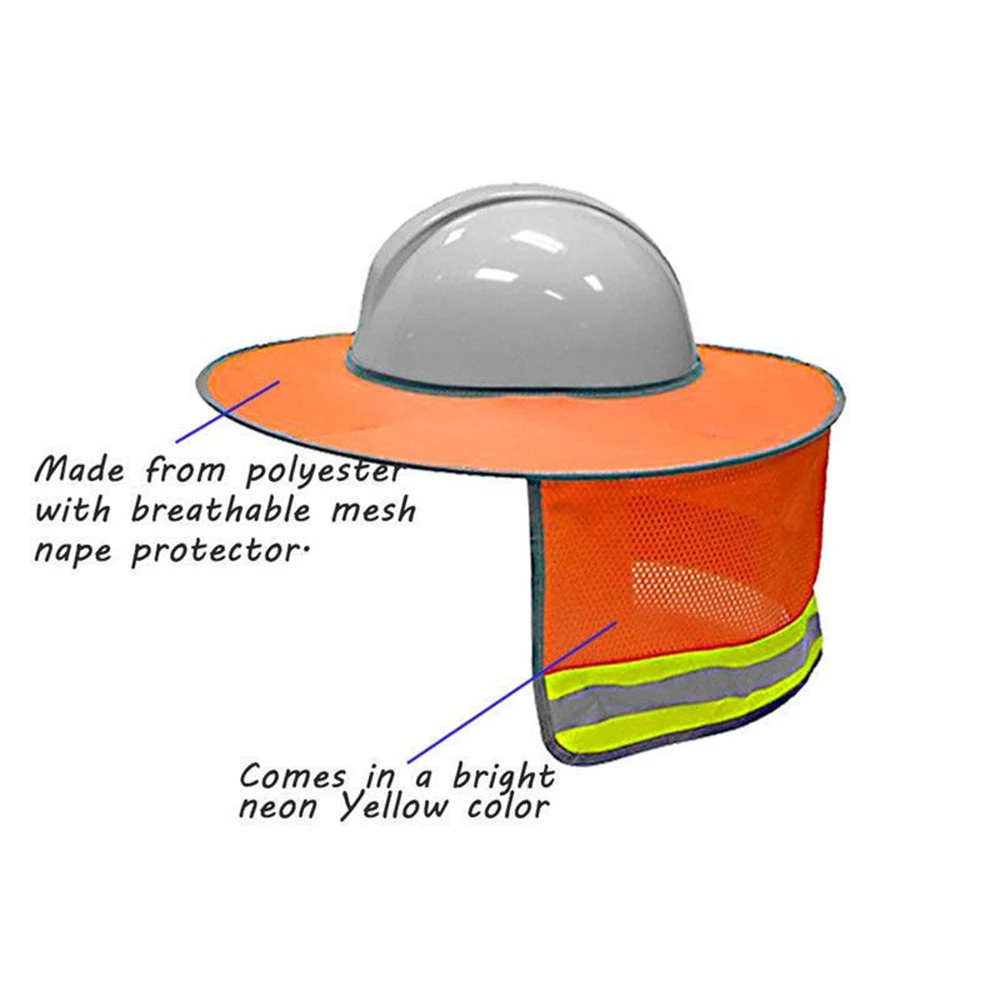 Зонт для наружного строительства защитный шлем-каска козырек от солнца шеи щит светоотражающие полосы защитные шлемы щит