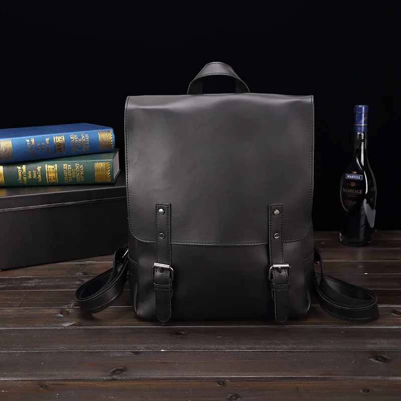 Leather Backpack Vintage Laptop Bookbag for Women Men, Brown Faux Leather Backpack Purse College School Weekend Travel Bookbag Leather Backpack Vintage Laptop Bookbag for Women Men, Brown Faux Leather Backpack Purse College School Weekend Travel Bookbag