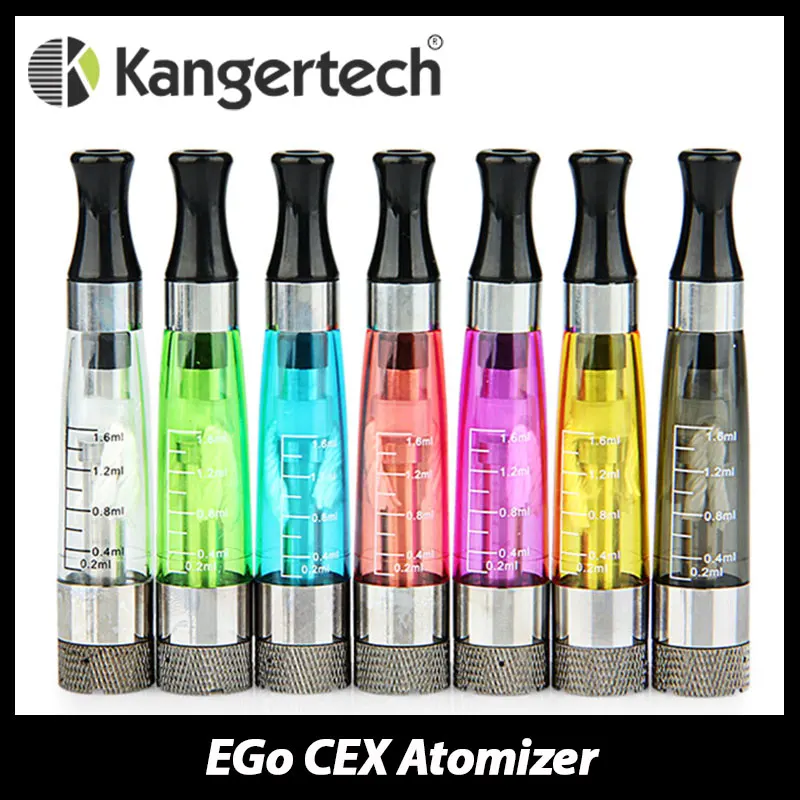 

Original Kanger Long Wick eGo CEX Tank 1.6ml Coil Changeable clear cartomizer/clearomizer Electronic Cig Atomizer