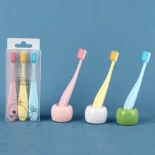 3pcs Portable Travel Box Kids Candy design Toothbrush deeply Soft Bristles Oral Care Health eco-friendly ToothBrushes for Child