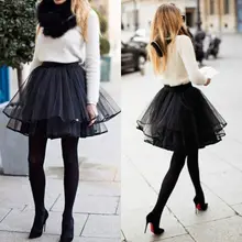 Новые женские винтажные балетные фатиновые Бальные юбки-пачки, черные газовые юбки для банкета, вечеринки, выпускного бала, пышные мини-юбки в стиле ампир