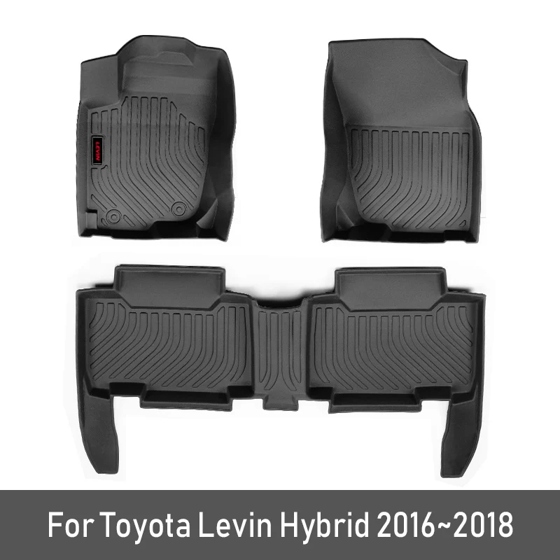 Atreus 1 комплект для йоги TPE автомобильный напольный коврик для ног для Toyota levin Hybrid стильный значок вкладыш аксессуары водонепроницаемый ковер - Название цвета: 1 SET