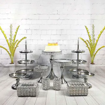 

9-11pcs/ set Mirror Stand Birthday Tool Holder Dessert Pop Rack Crystal Cupcake Cake Decorating Supplies
