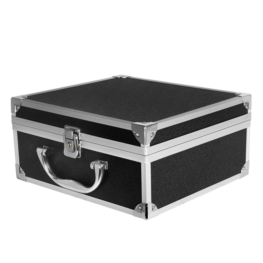 

1Pcs Black Tattoo Machine Case Box Aluminum Alloy Leather Kit Carrying Storage With Lock Medium tattoo accessories Equipment