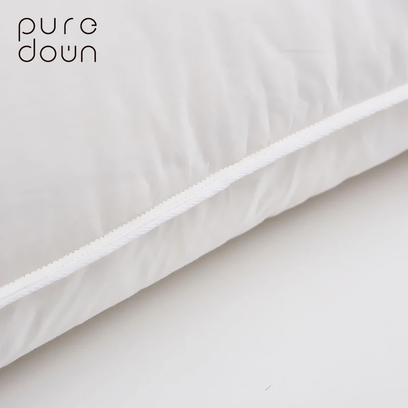 Подушка для шеи Puredown, домашняя, для жизни, высокое качество, 48*74 см, белый гусиный пух, перо, подушка, хлопок, мягкое постельное белье, спальные подушки