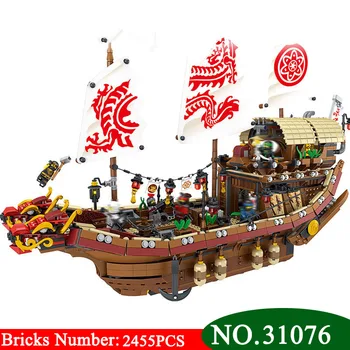 

New 31076 Ninja series The Destiny's Bounty Model Building Blocks set 70618 classic ship education Toys for children