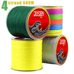 JOSBY 4-strand 500 м многослойная леска Tresse линии Товары для рыбалки 20LB 30LB 36LB 42LB 50LB 62LB 82LB