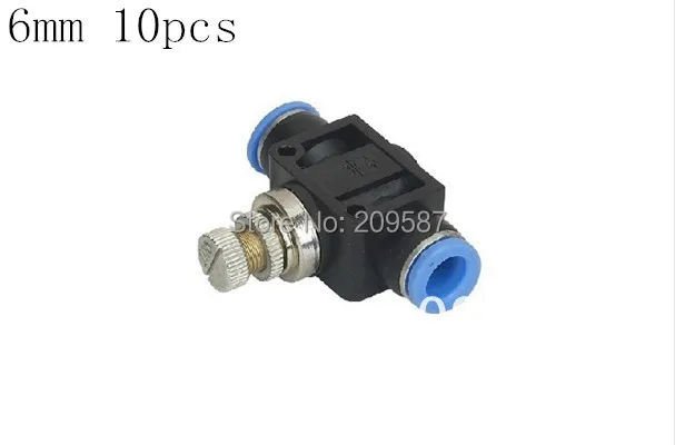 

10pcs 6mm Push In Speed Controller Pneumatic Air Valves