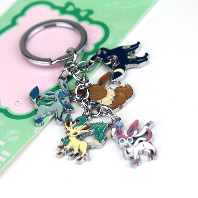 アニメポケモンポケットモンスターキーホルダーイーブイ Sylveon Umbreon グレイシアリーフィアユニセックスキーリングペンダントファンギフトコレクタブルジュエリー Aliexpress Jewelry Accessories