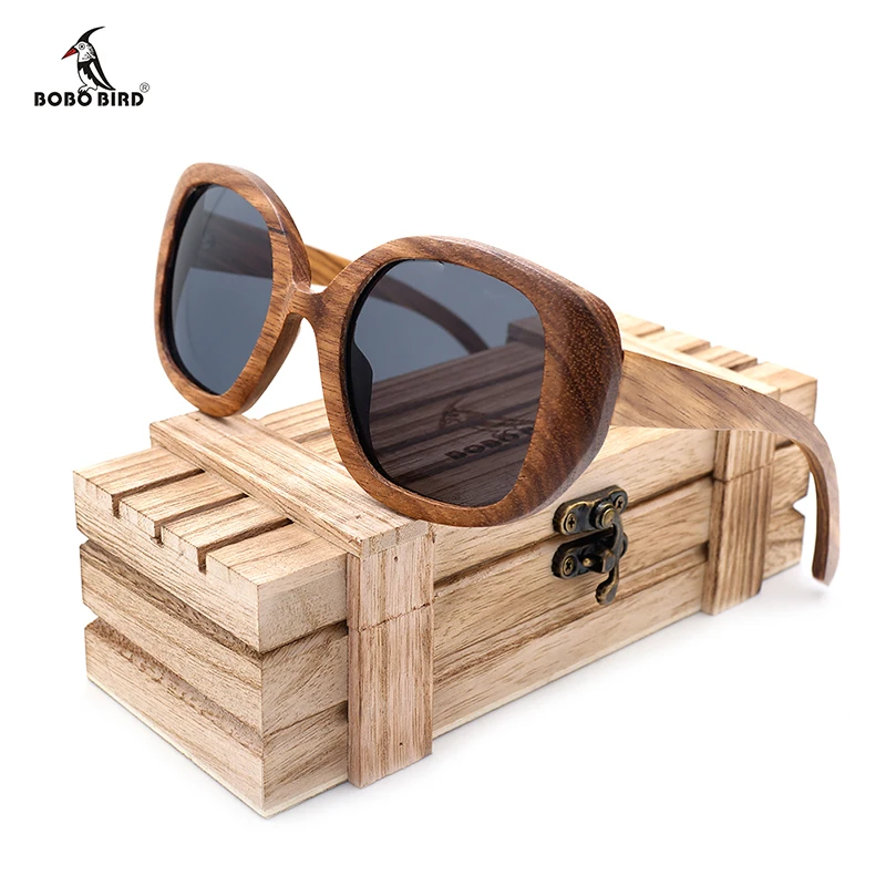 US $23.42 Bobo Bird Men Women Vintage Zebra Wooden Sunglasses Ladies Beach Glasses Gifts Dropshipping Eyewear In Wood Case Custom Logo