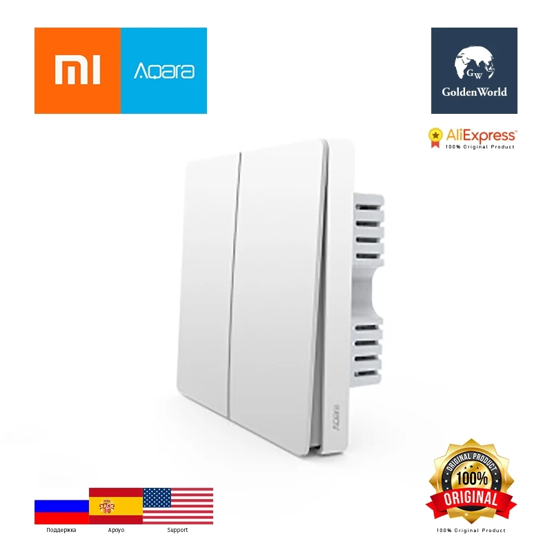 Original Xiaomi Aqara Wall Switch ZigBee Single FireWire Double Button