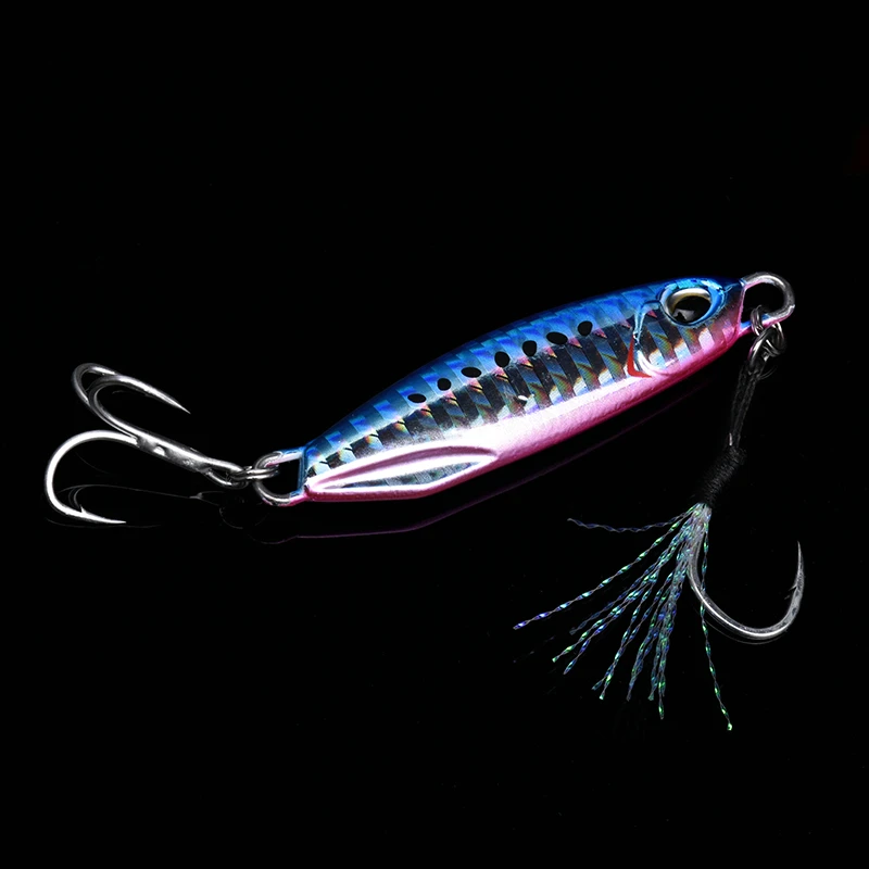 ALLBLUE Enhanced Metal Cast Jig Spoon - Shore Casting Fishing Lure & Artificial Bait Tackle