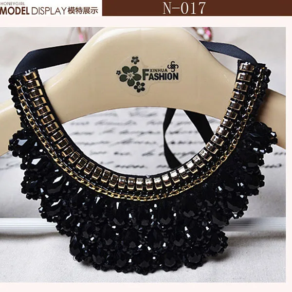 

For Women,Fashion.Beautiful Gold Flowers Star Necklace Black Ribbon,Black False Collar Necklace Women Fashion Clothing Accessory
