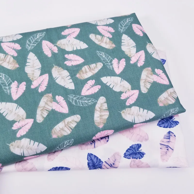 

50x40cm cotton print fabric new leaf style DIY sewing uphostery craft for Baby&Children Quilting Sheets Dress Material