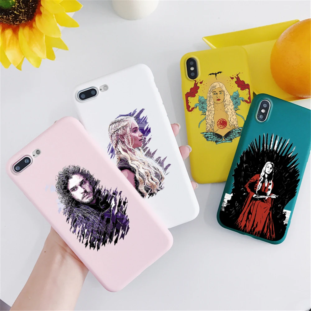 

2019 Newest Game of Thrones Candy Silicone Soft TPU Cases cover For iPhone 7 7Plus 5 5s se 6 6p 6s 8 8Plus X XR Xs Max