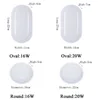 LED Waterproof IP65 LED Porch Lights Surface mounted 16W 20W 110V 220V Outdoor Wall Light Round Oval Bathroom Bulkhead Lamp 4