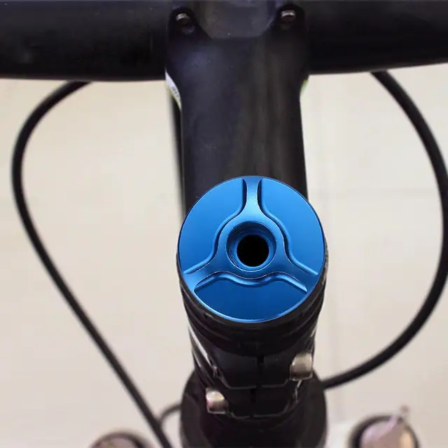 Buy 1pc CNC Threadless 1 1/8" Bicycle Headset Caps 28.6mm Mountain Bike Cycling