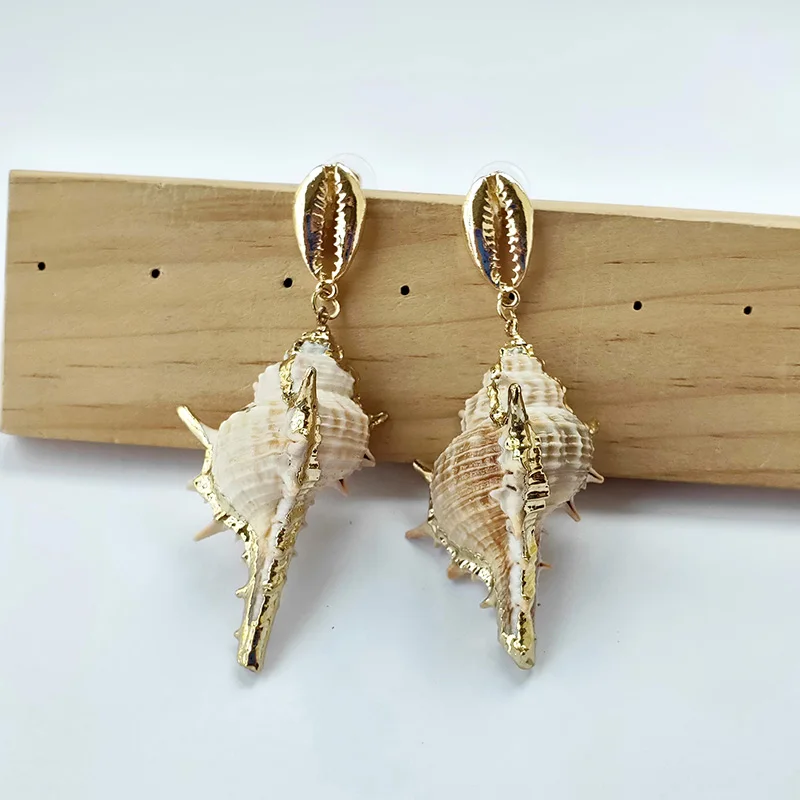 

5 Pairs Fashion Nature conch Shell dangle drop earrings For Women earring jewelry ER877