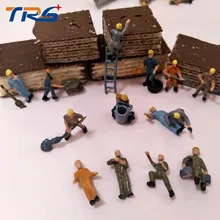 1: 87 modelo ferroviário escala HO trabalhador pintado 2.2 cm com escada e ferramenta de boa qualidade