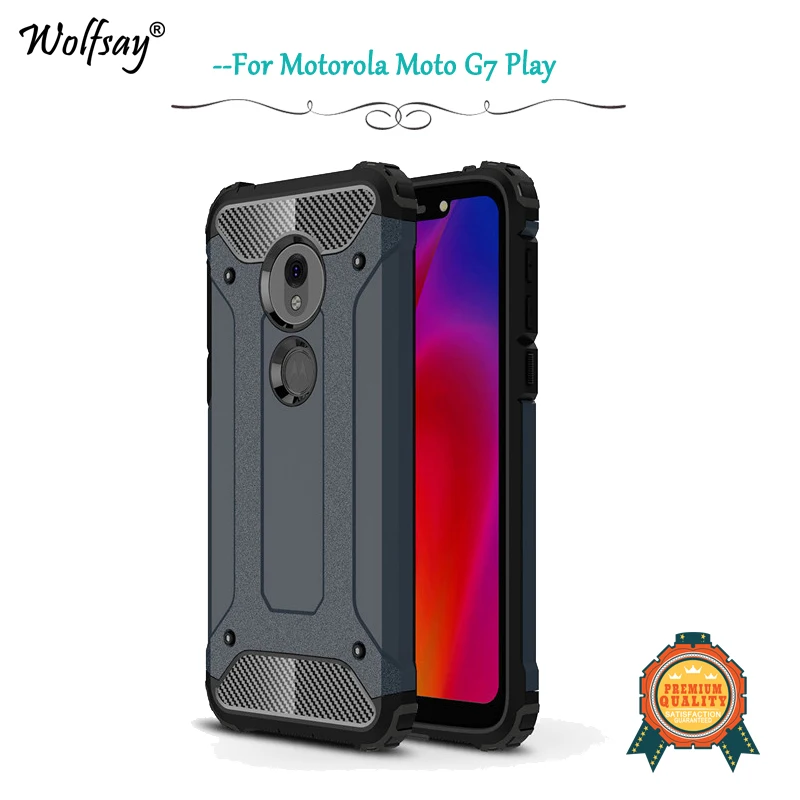 Чехол для Moto G7 Play ударопрочный резиновый жесткий чехол телефона Motorola Fundas |