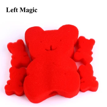 

5 pcs=1set New Arrival Magic Sponge Bear Magic Tricks Prop Children Toys Close up Magic Toy one big bear and 4 small bear E3152