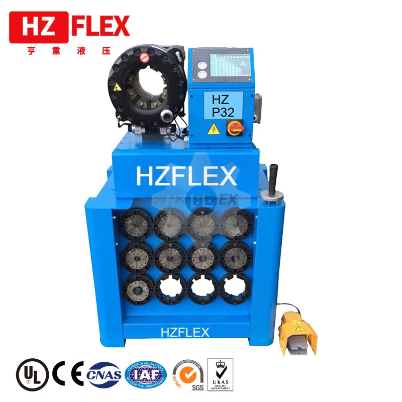 Most popular powerful P32 hydraulic hose crimping machine with dies holder and quick change tool