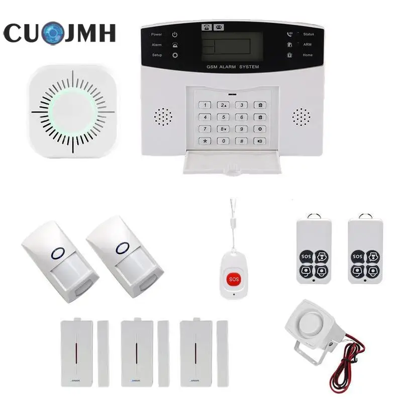 

1 Set Smart Voice Home Burglar Alarm Intercom Remote Control Autodial Siren Sensor Kit Gsm Transport Wireless Pet Detector