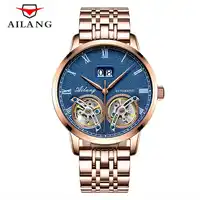 Luxury brand Men Automatic mechanical watch Unique Design Style mens Tourbillon Watches Double tourbillon clock relogio 2018