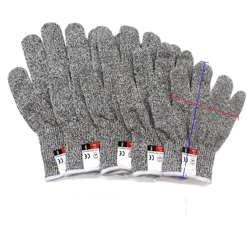 Перчатки с защитой от порезов CE стандартный уровень 5 защитные перчатки с защитой от порезов HPPE материал защитные перчатки для мужчин и женщин детские XXS-XL