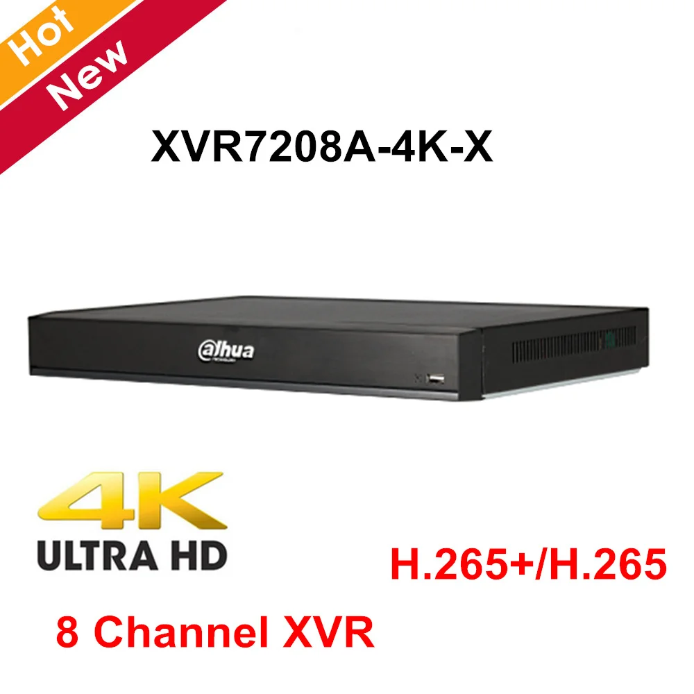 Dahua 8 канальный Penta brid 4K 1U цифровой видеорегистратор XVR7208A X H.265 +/H.265 поддерживает