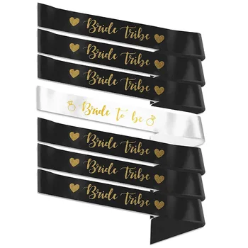

Satin Bride to Be Team Bride Tribe Ribbon Sash Hen Night Bachelorette Party Sash Wedding Bridal Shower Party DIY Decorations