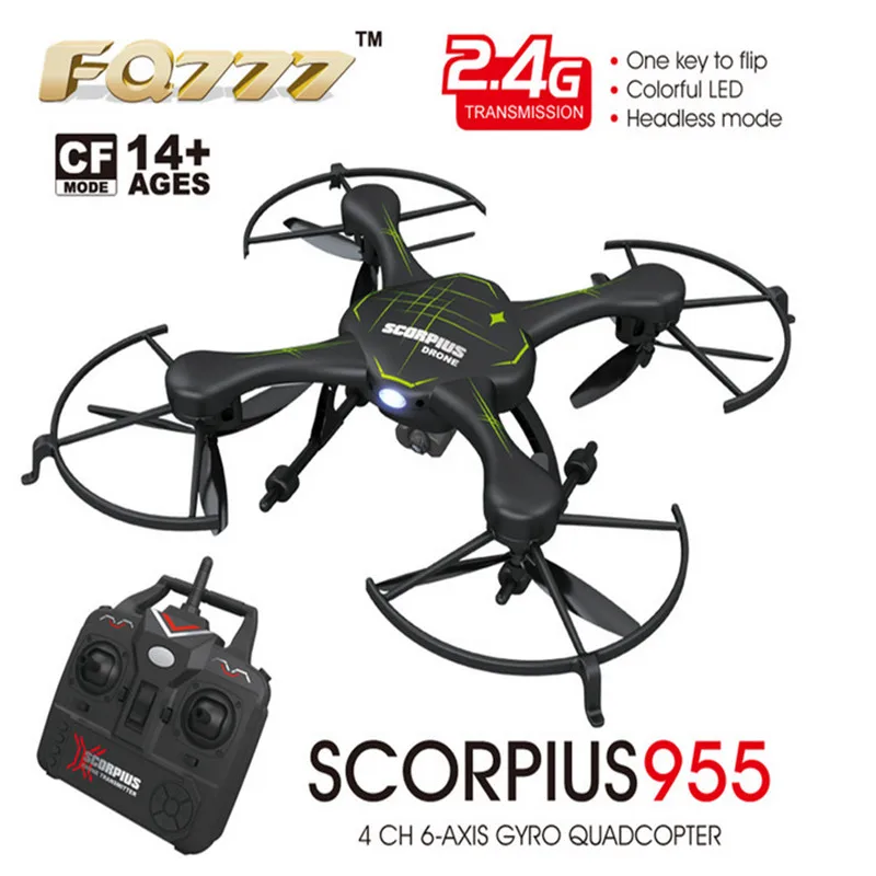 

FQ777 955C 2.0MP Camera 2.4G 4CH 6Axle Headless Mode One Key Return RC Quadcopter RTF