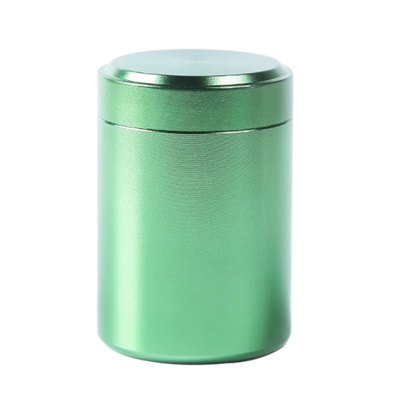 Многоцветный мини чай Caddy кунг-фу чай запечатанные банки сушеная фруктовая коллекция сплав Путешествия Портативный Печать чайная коробка - Цвет: Зеленый
