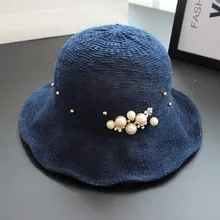 Разнообразные кастрюли и элегантные шляпы, жемчужные складные шапки, весенние и летние шляпы от солнца, Прямая поставка