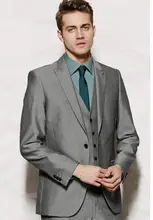 Custom Made Business Men Suits Elegant Styling Tuxedos Men’s Wedding Suits Prom Suits (Jacket+Pants+Vest)