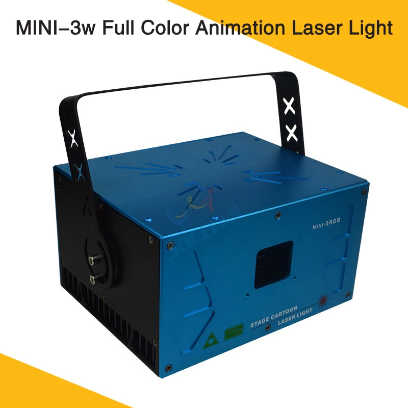 Высококачественный мини 3 Вт RGB Полноцветный анимационный лазерный Светильник Освещение сцены для ночной клуб KTV Вечерние
