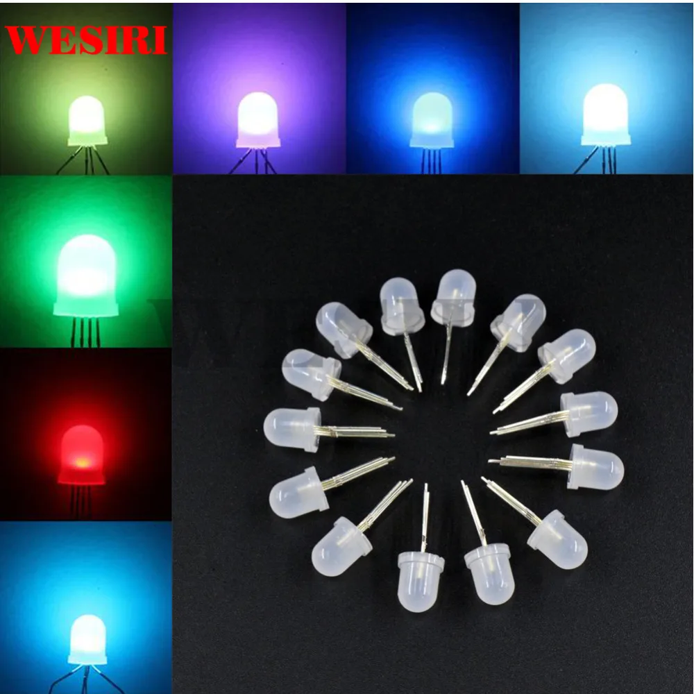 

10pcs-1000pcs DC5V WS2811 PL9823 APA106 Chipset Inside Round Hat F5 5mm F8 8mm RGB LED RGB Full Color Frosted LED Chips