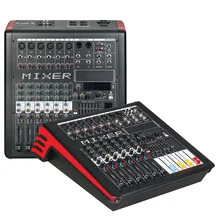 Микшерный пульт рекордер 48 V phantom power monitor AUX effect path 4-12 channel audio mixer USB поставляется с усилителем мощности TA