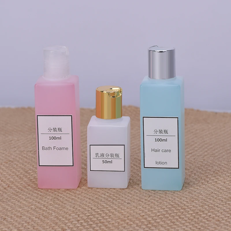 

New Portable Travel Cosmetic Bottle with disk cap 50ML 100ML Lotion,Cleansing Oil storage container Empty Spray Bottles 1PCS