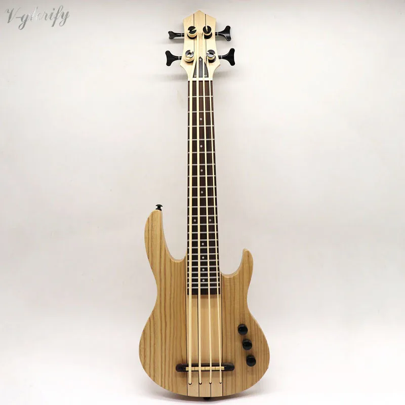 natural color all solid ashwood body Electric U Bass Ukulele Ukelele