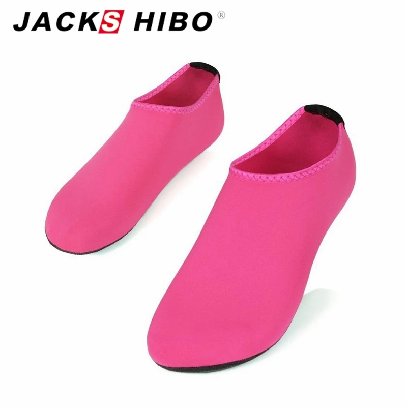 JACKSHIBO/Женская водонепроницаемая обувь; пляжная обувь; однотонная дизайнерская женская обувь для плавания; обувь больших размеров; zapatos de mujer - Цвет: Rose Red
