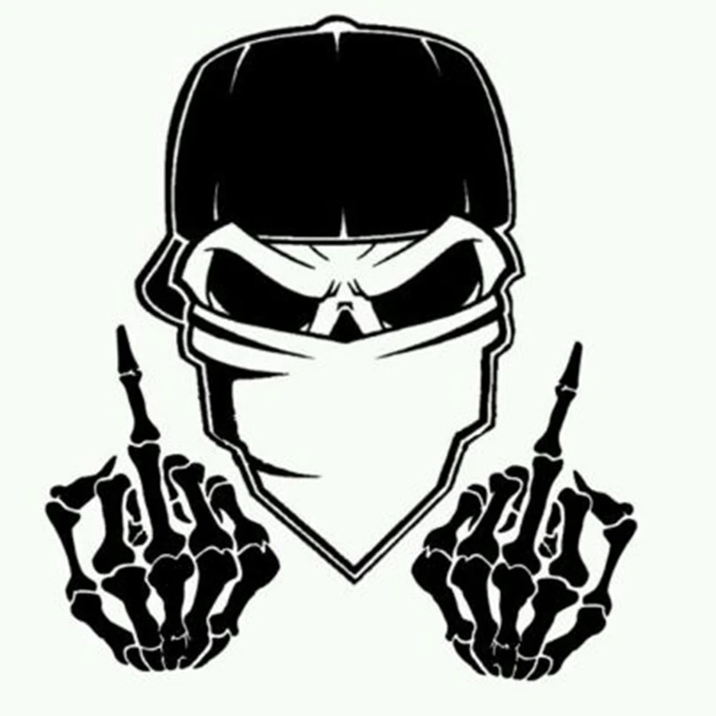 Download Car Window Decal Truck Outdoor Sticker Skull F U Middle ...