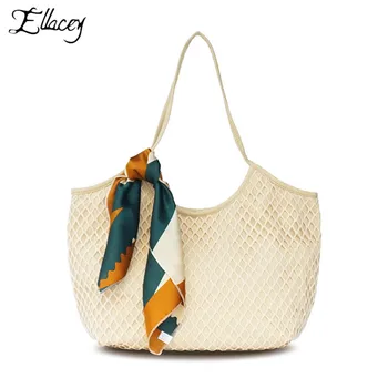 

New Original Design Female Bag Scarve Canvas Tote Bags Fabric Custom Brief Handbag Casual Literary Shoulder Bag Ladies Hand Bags