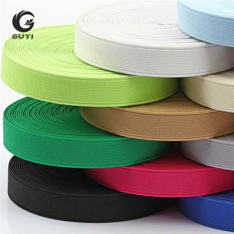 

2cm Width High Quality Elastic Bands Colorful Elastic Webbing for Clothing 28m/roll