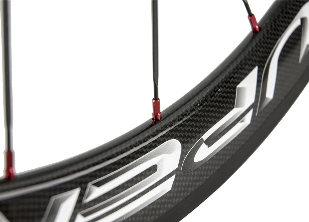 Discount Wholesale black glossy decals 50mm 700c clincher matte finish carbon wheels with black novatec hub for road bike use wheelset 8 Discount Wholesale black glossy decals 50mm 700c clincher matte finish carbon wheels with black novatec hub for road bike use wheelset 8